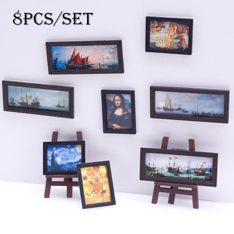 Vintage Toy Collector - 8 ชิ้น/เซ็ต 1:12 Dollhouse Miniature Vintage