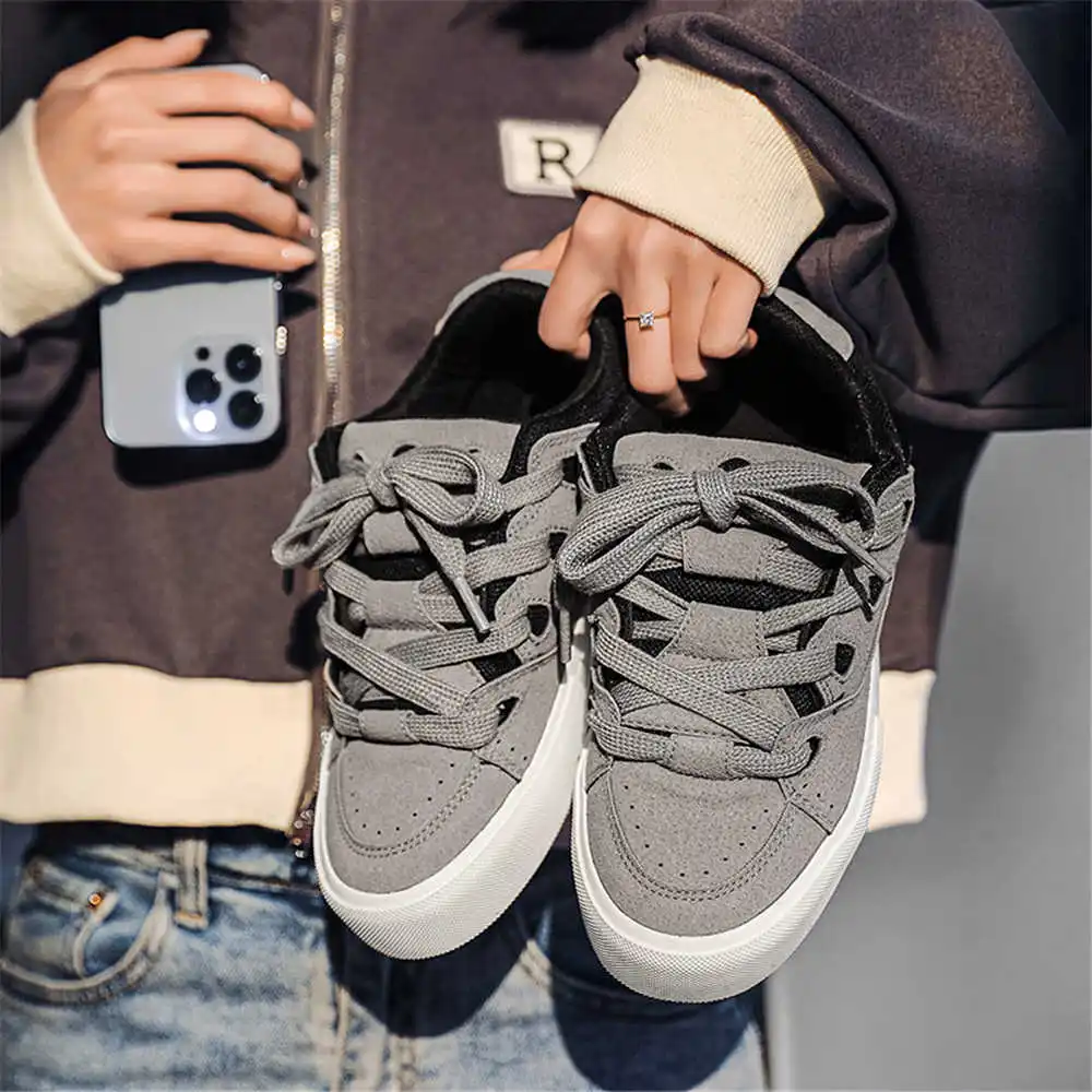Vintage Collection Playset - กับ Lacing Hiphop ผู้หญิงรองเท้าสเก็ตบอร์ดวอลเลย์บอลรองเท้าผ้าใบสําหรับสตรี Beige Boot