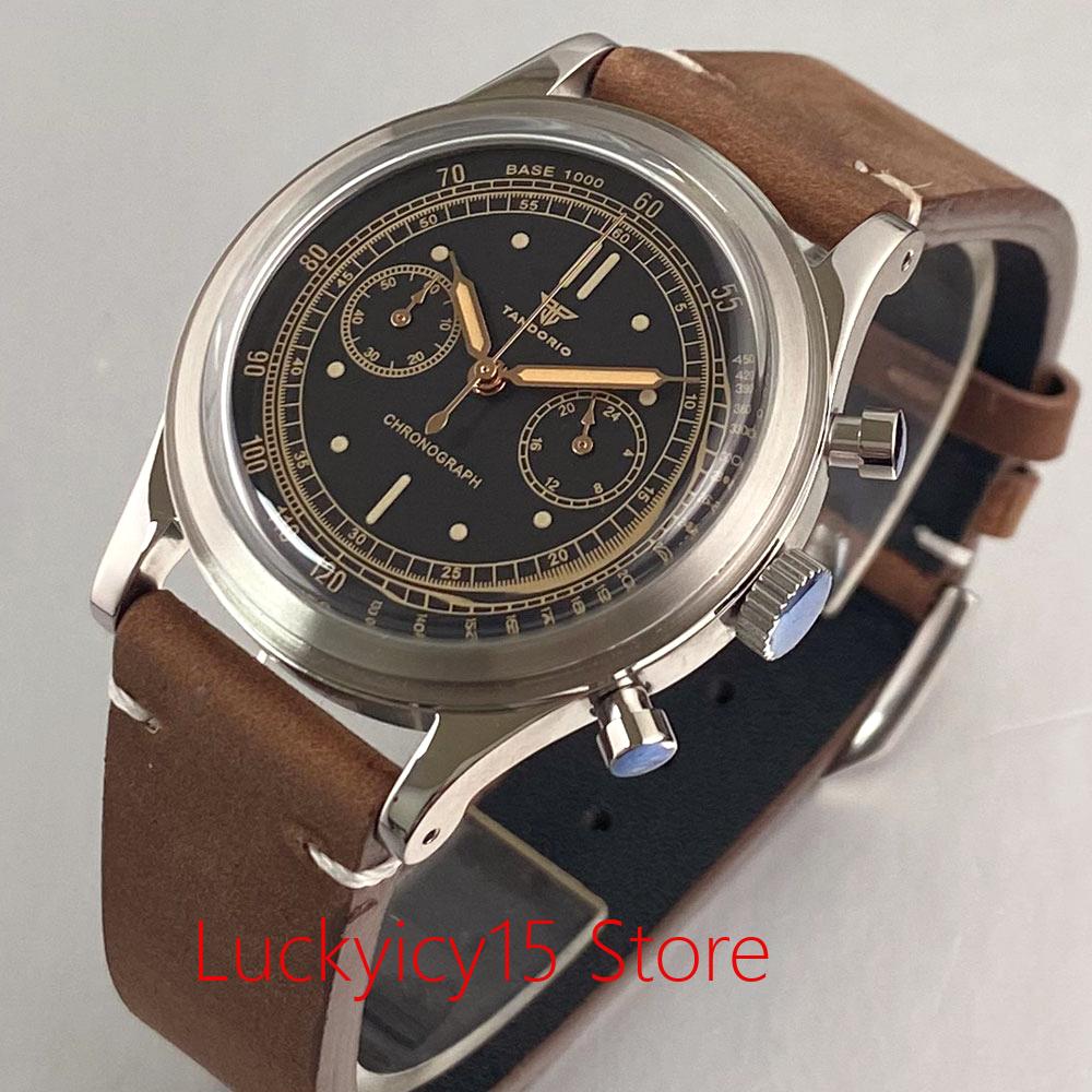 Vintage Watch Collecting - แทนโดริโอ ควอตซ์นาฬิกาสำหรับชาย MIYOTA OS20 มัลติฟังก์ชั่นโครโนกราฟผู้ชายกระจกมิเนอรัลสปอร์ต 38