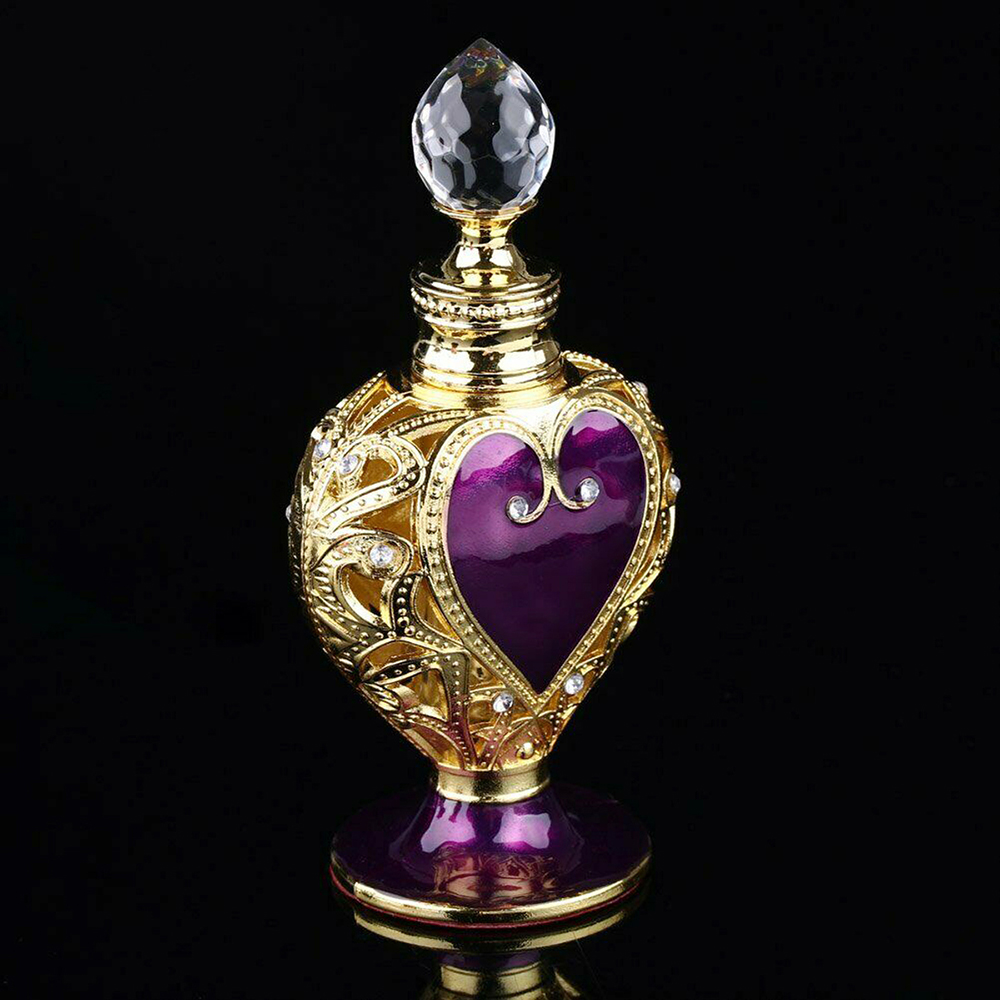 1 PC ขวดน้ําหอมคริสตัลหัวใจสีม - Vintage Collectible Perfume Bottles บทวิจารณ์และราคา