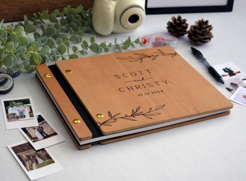สมุดอวยพรงานแต่งงานแบบไม้ อัลบ - Polaroid Photo Album บทวิจารณ์และราคา