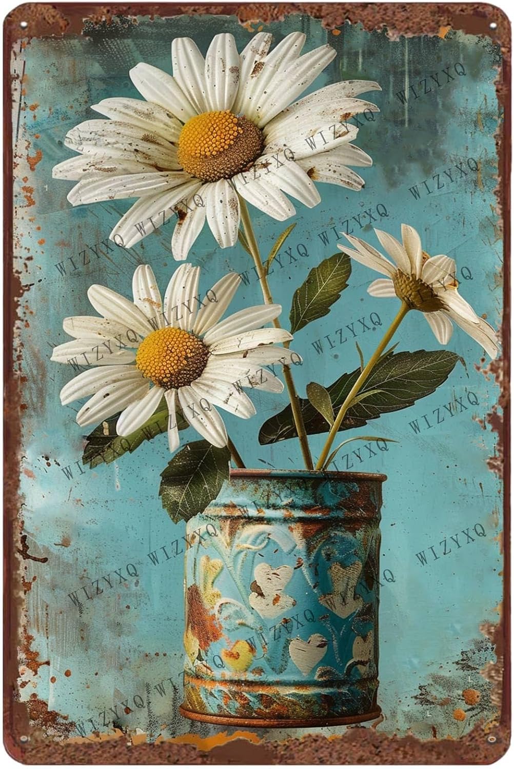 ป้ายโลหะลายดอกเดซี่สีขาว ป้ายด - Vintage Collectible Signs บทวิจารณ์และราคา