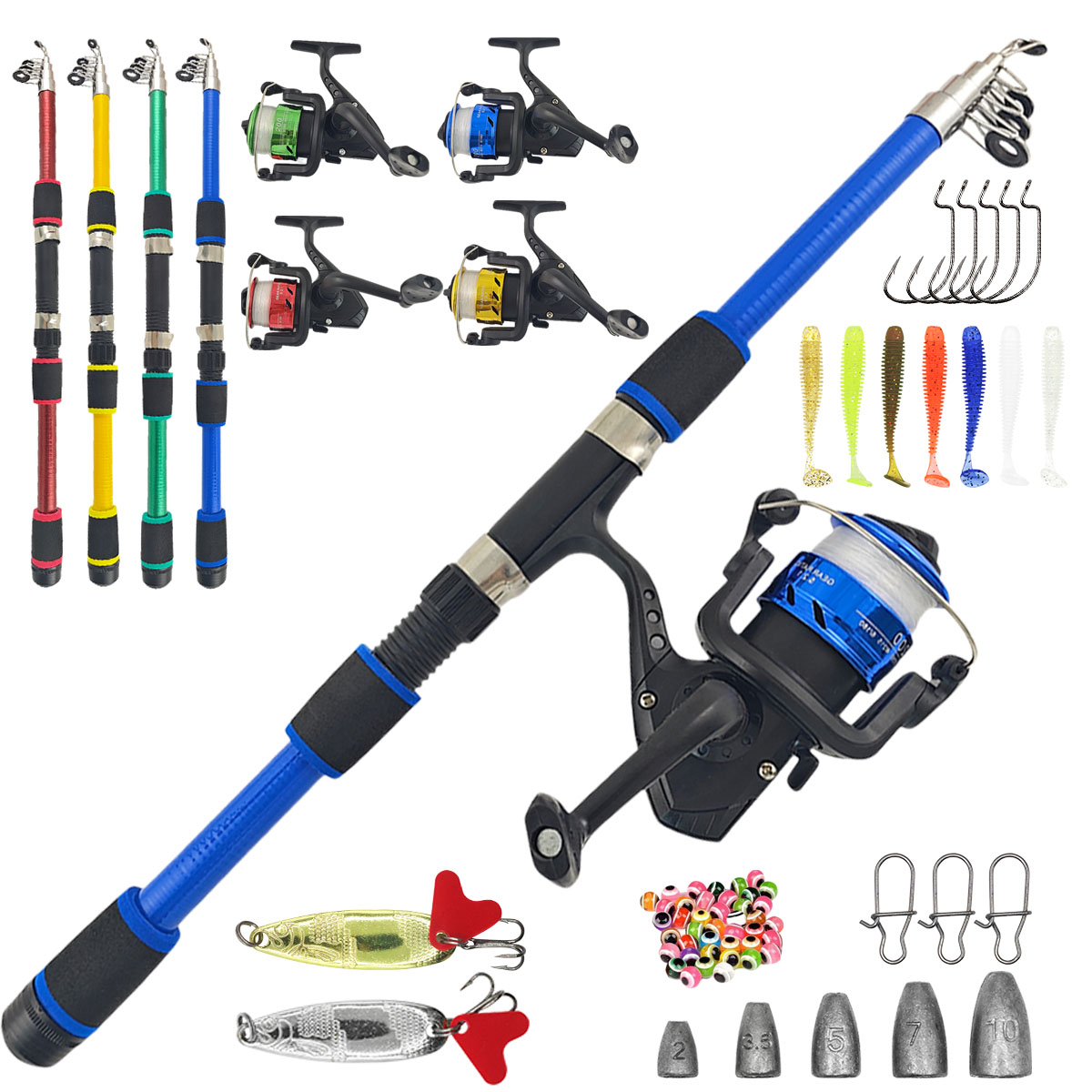 ชุดคันเบ็ดตกปลาพร้อมรอกและเหยื - Developing Tank Reel บทวิจารณ์และราคา